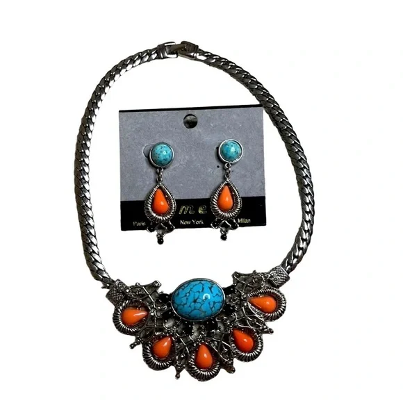 ⭐️ Beautiful Costume Jewelry set- necklace and earrings - Picture 1 of 9